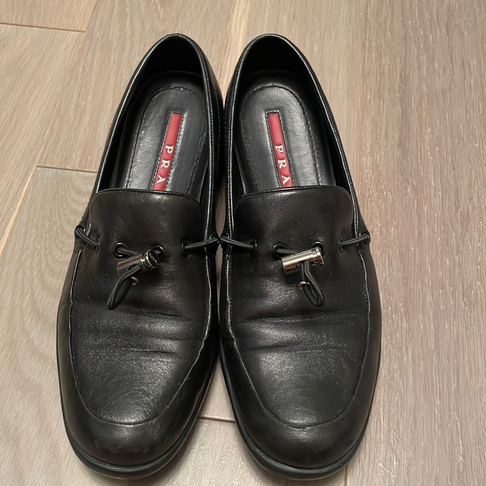 Prada black loafers